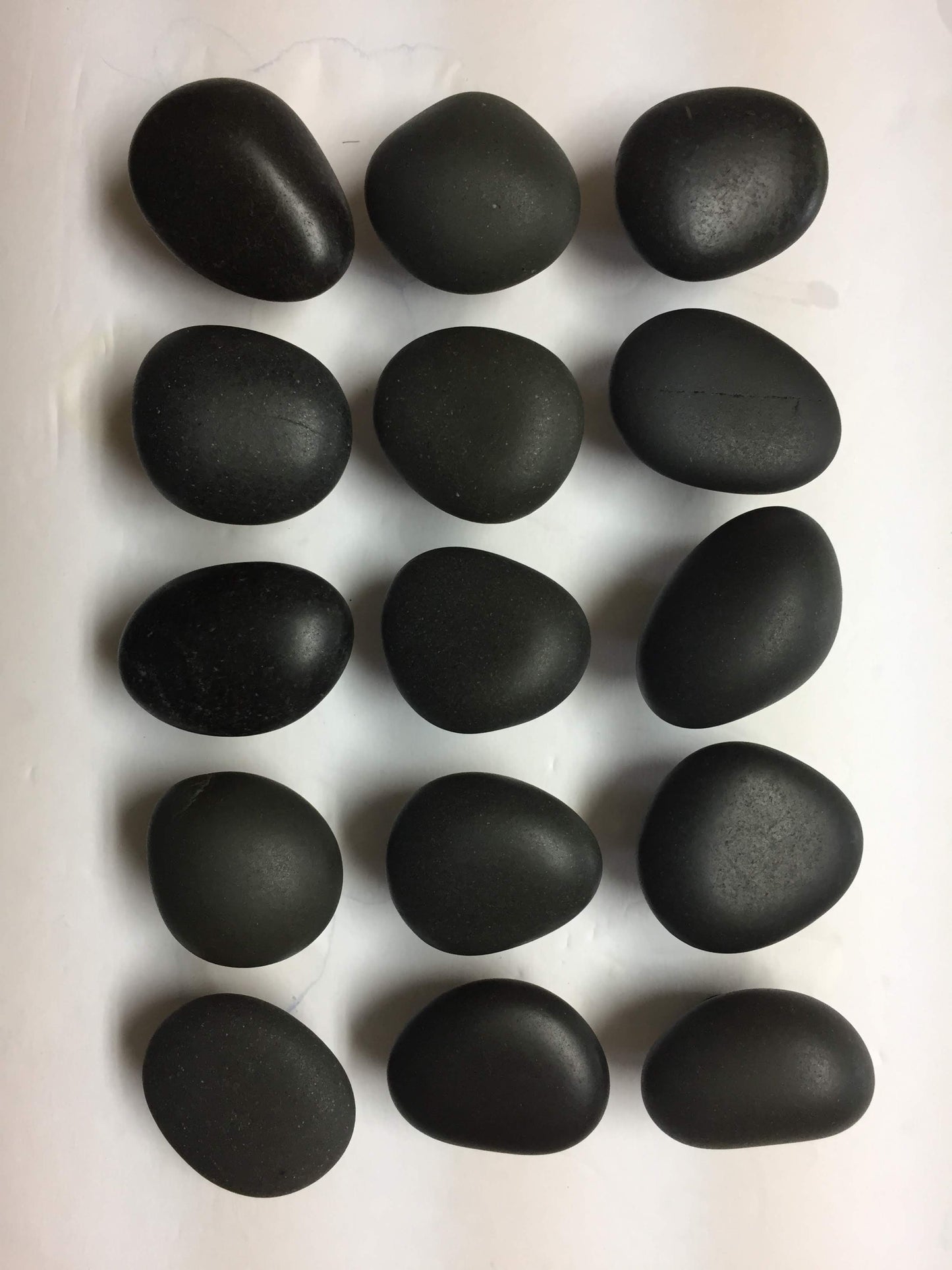 Dark Basalt Stone Knobs | Brass Base