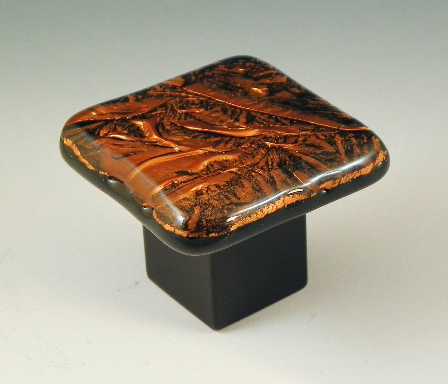 CopperFrost - Custom Glass Cabinet Knob and Pull - Ann Ivory Studios