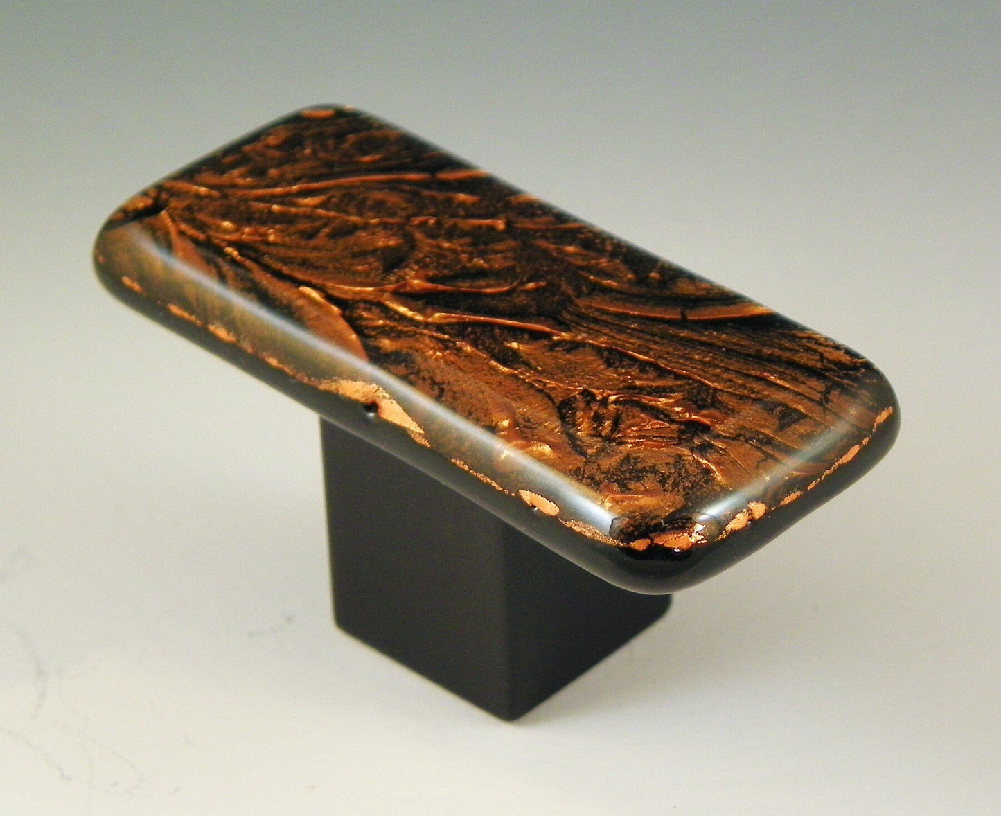 CopperFrost - Custom Glass Cabinet Knob and Pull - Ann Ivory Studios