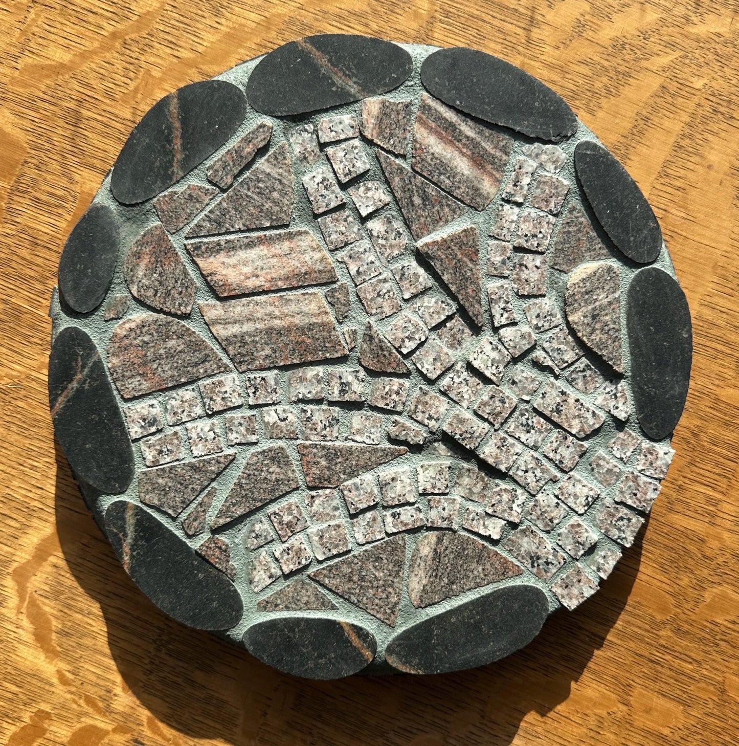 Handcut Natural Stone Mosaic Trivets, Made in USA - Ann Ivory Studios