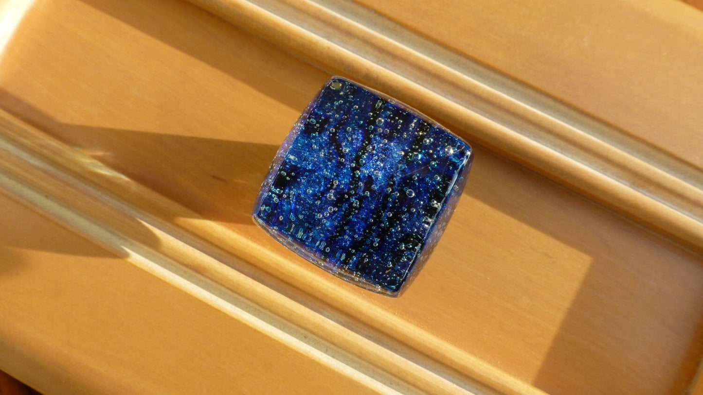 Marianas Trench - Custom Glass Cabinet Knob - Ann Ivory Studios