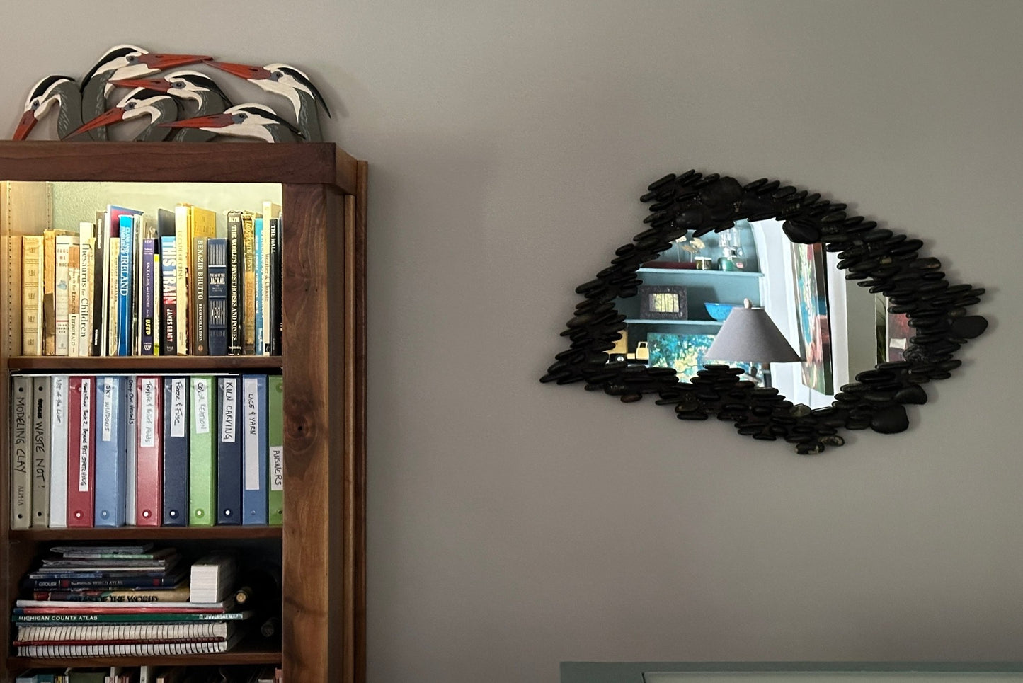 Mosaic Rock Mirror - Ann Ivory Studios