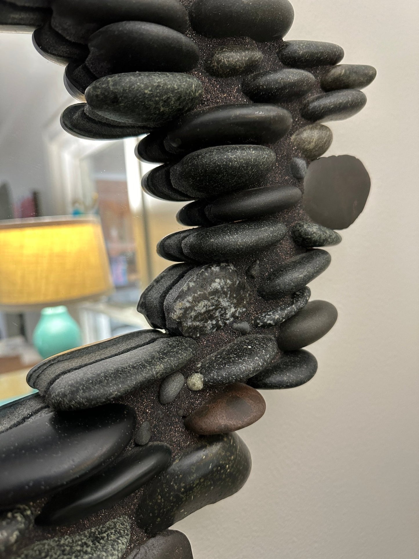 Mosaic Rock Mirror - Ann Ivory Studios