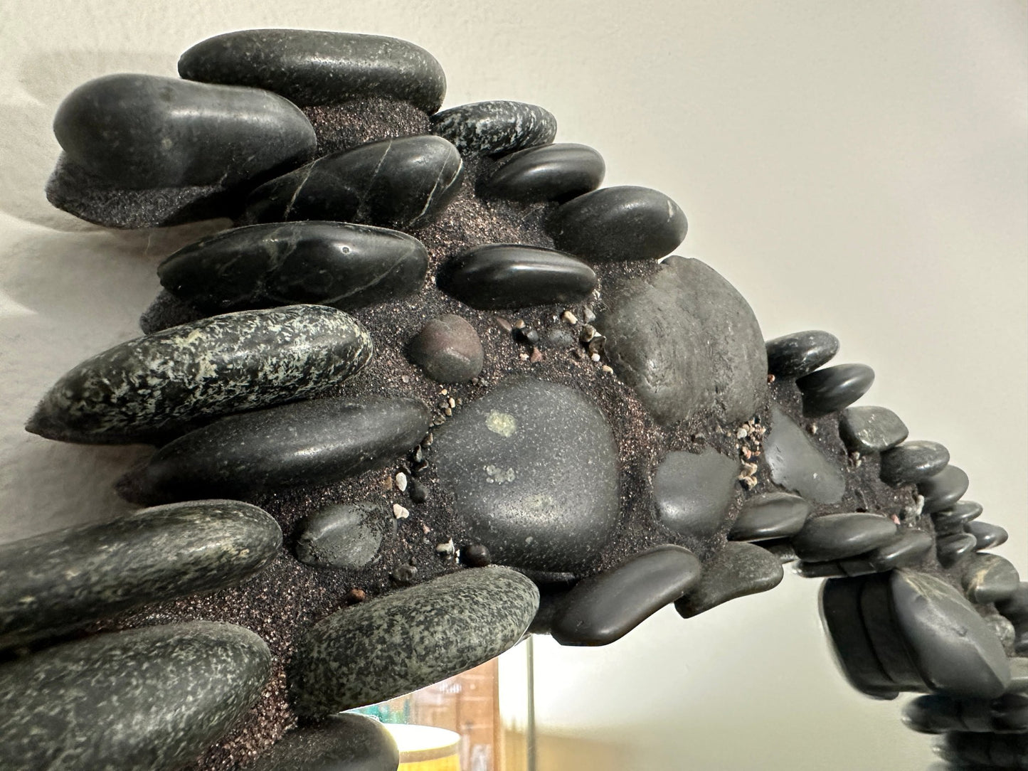 Mosaic Rock Mirror - Ann Ivory Studios