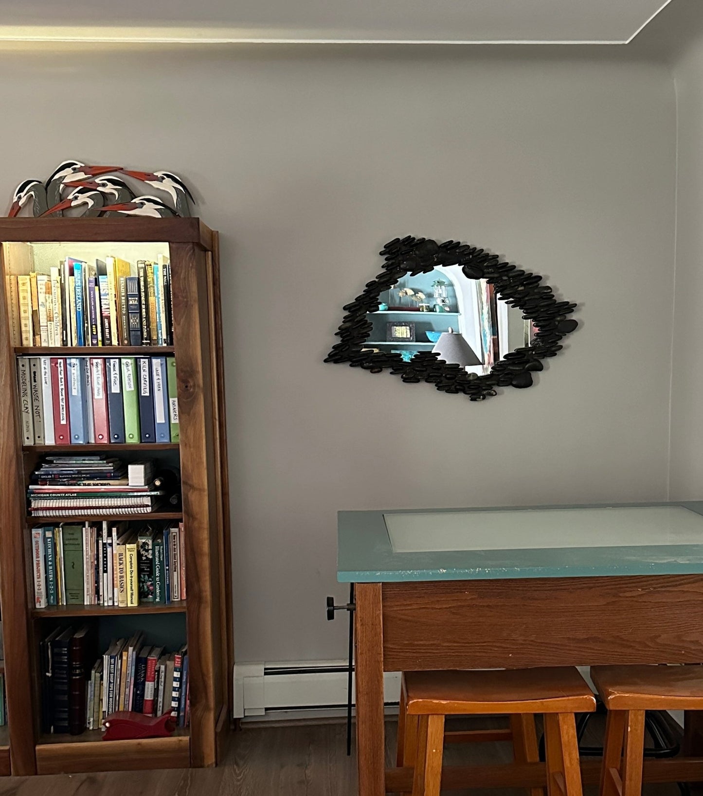 Mosaic Rock Mirror - Ann Ivory Studios