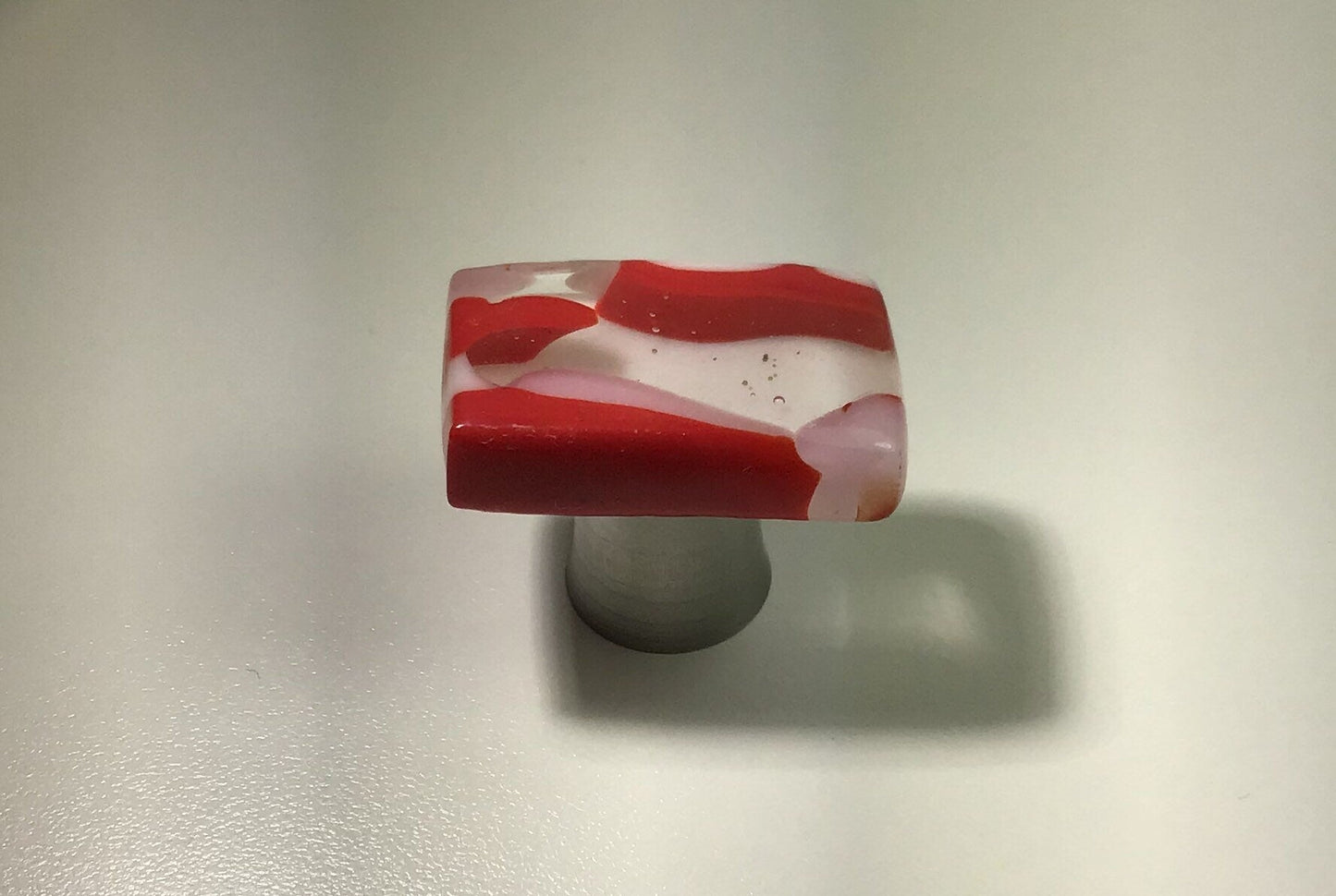 Peppermint Candy Knob: Red, white and pink cabinet knobs - Ann Ivory Studios