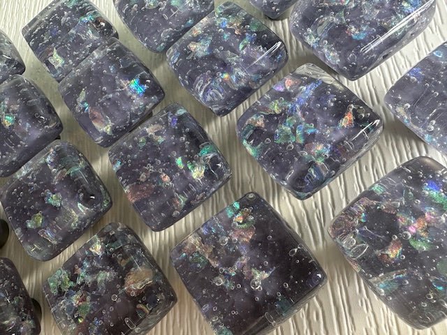 Plum Fairy - Custom Purple Sparkly Glass Cabinet Knob - Ann Ivory Studios
