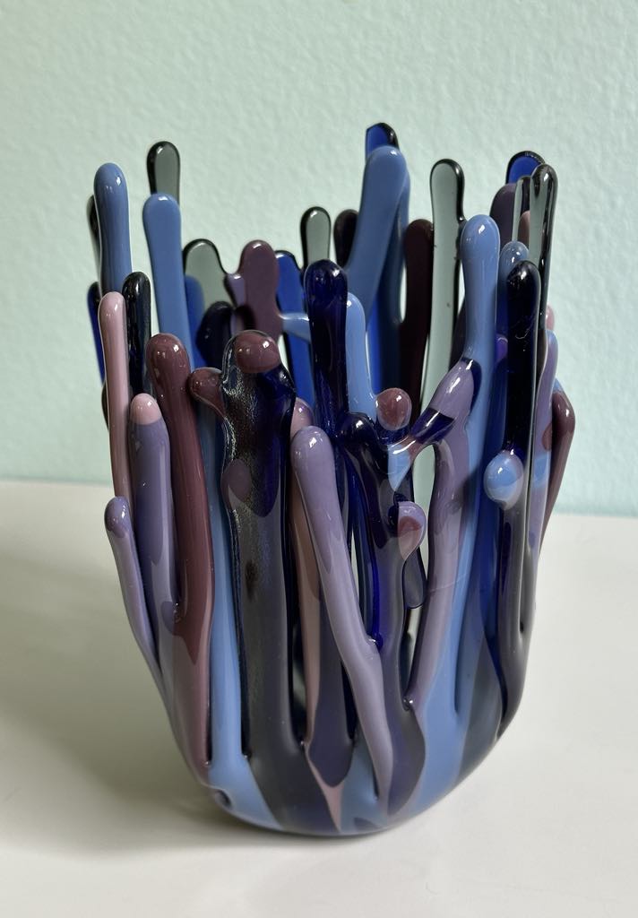 Purple and Blue Wildflower Vase - Ann Ivory Studios