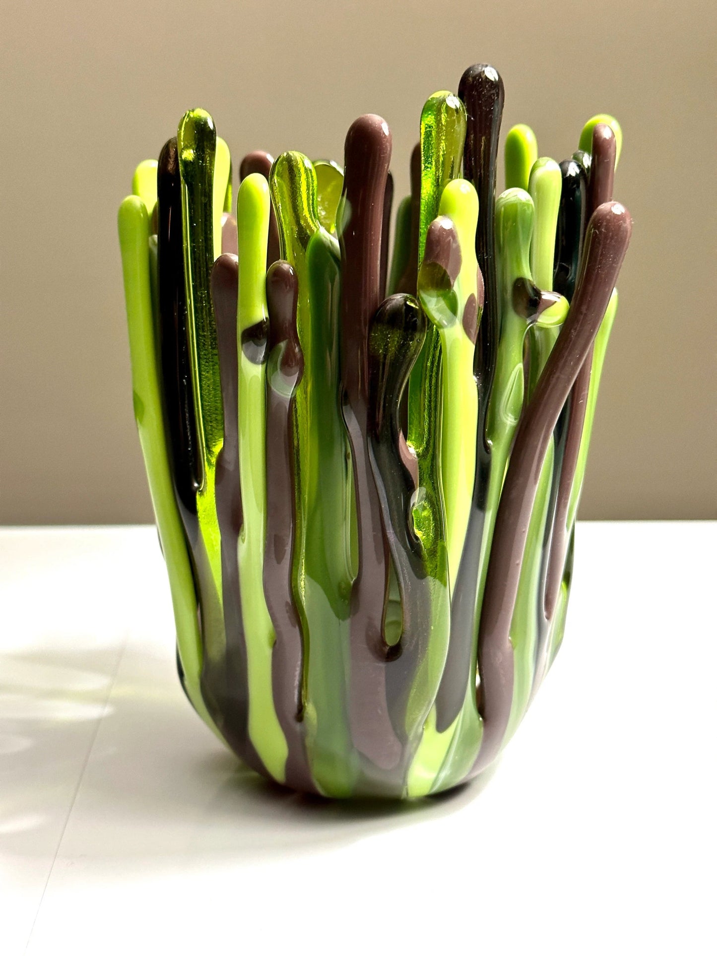 Purple and Green Vase - Ann Ivory Studios