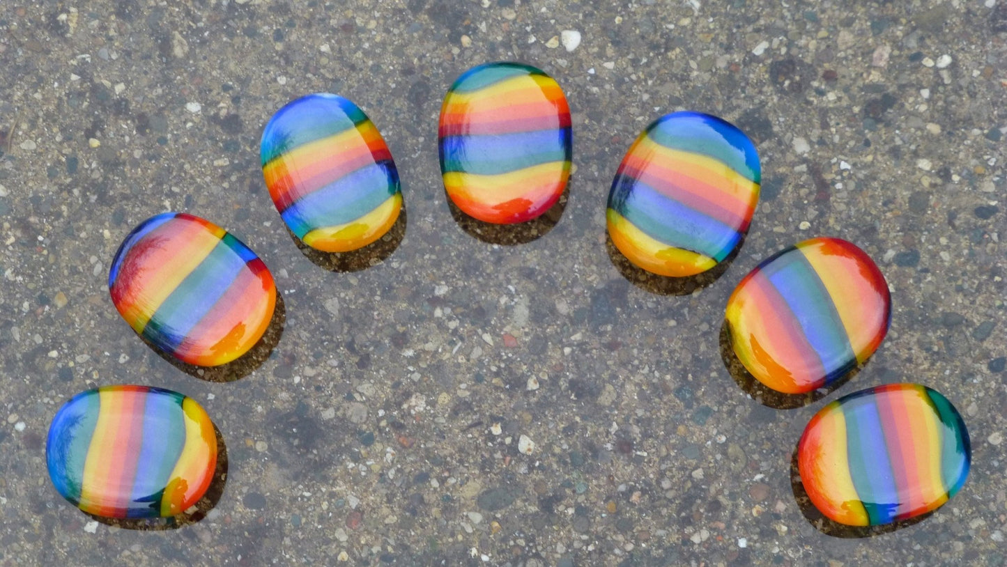 Rainbows - Custom Glass Cabinet Hardware - Ann Ivory Studios