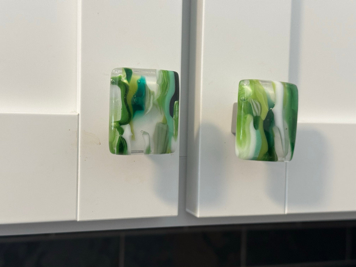 Raingarden - Custom Glass Cabinet Knobs - Ann Ivory Studios
