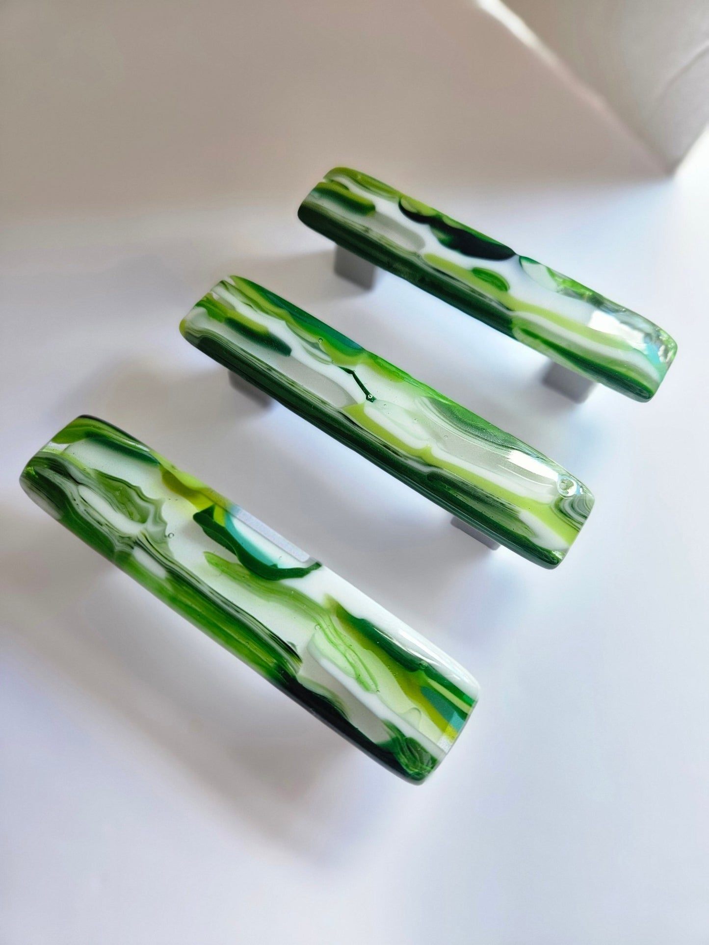 Raingarden - Custom Glass Cabinet Knobs - Ann Ivory Studios