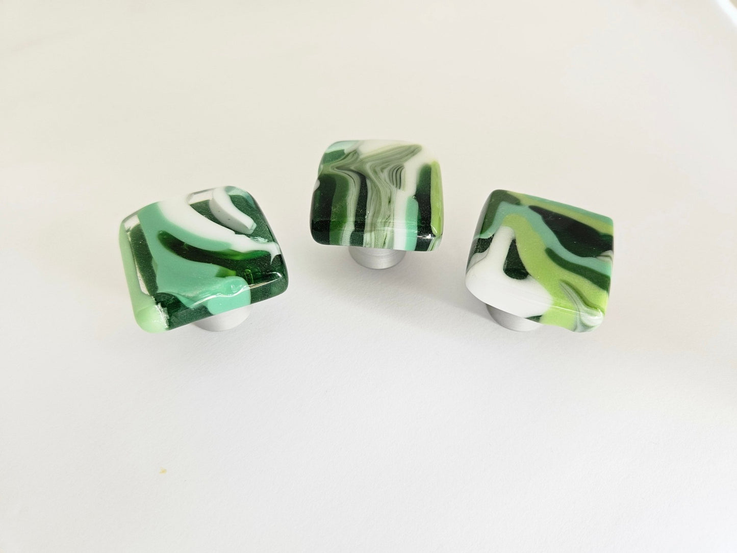 Raingarden - Custom Glass Cabinet Knobs - Ann Ivory Studios