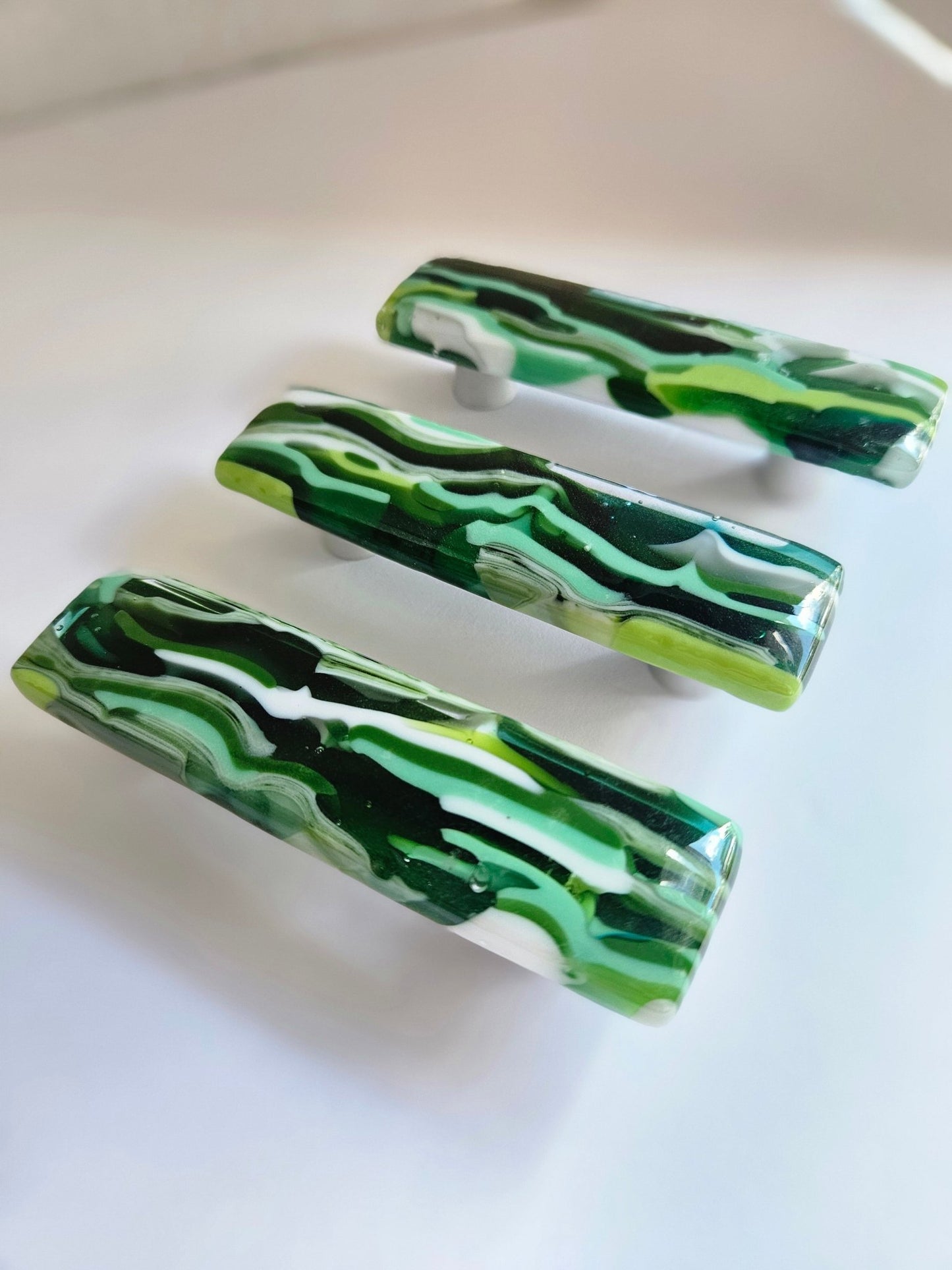 Raingarden - Custom Glass Cabinet Knobs - Ann Ivory Studios