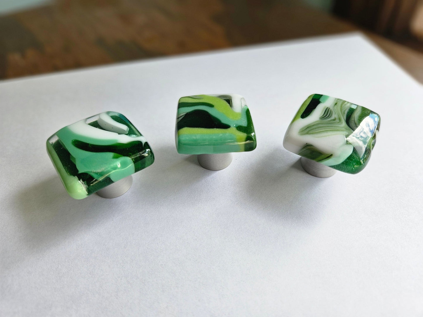 Raingarden - Custom Glass Cabinet Knobs - Ann Ivory Studios