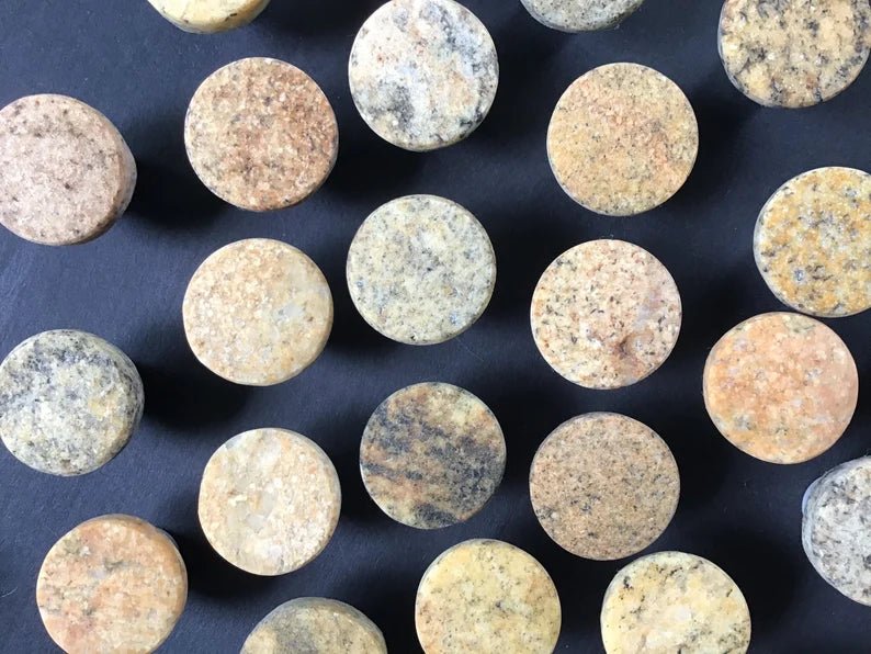 Round Stone Cabinet Knob - Rock Rounds - All Colors - Ann Ivory Studios