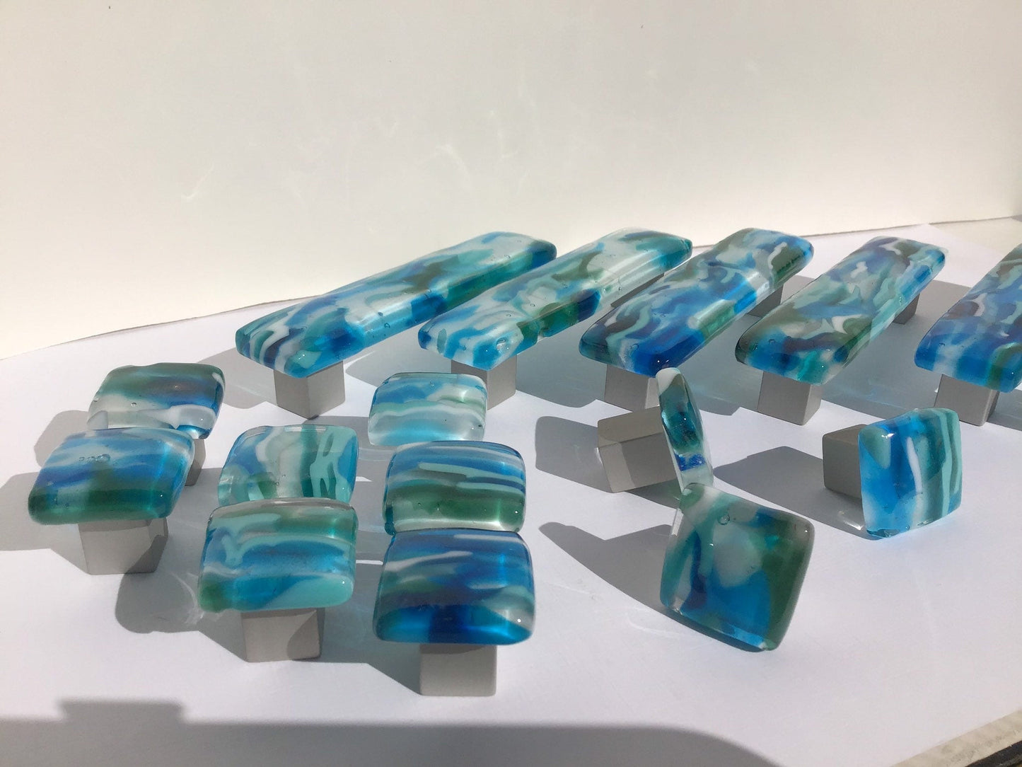 Seascapes Collection - Custom Glass Cabinet Knob and Pull - Ann Ivory Studios