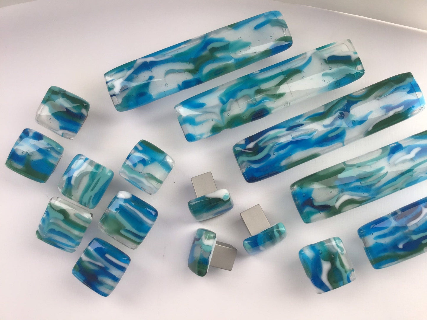 Seascapes Collection - Custom Glass Cabinet Knob and Pull - Ann Ivory Studios