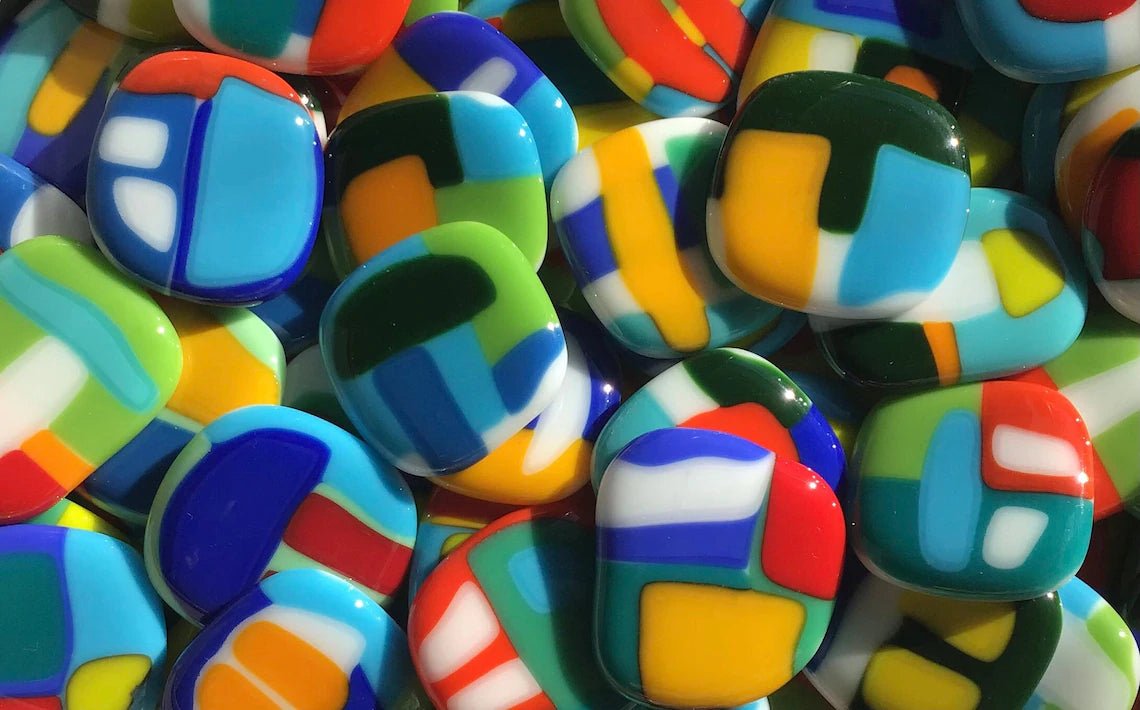 The Happy Knob, ColorForm D - Custom Glass Cabinet Knob and Pull - Ann Ivory Studios