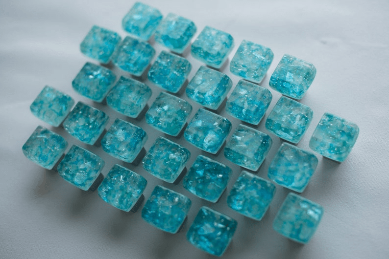 Caribbean Mist - Custom Glass Cabinet Knob - Ann Ivory Studios