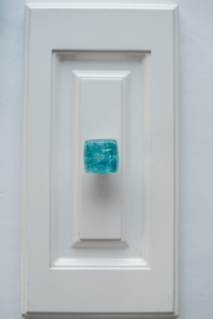 Caribbean Mist - Custom Glass Cabinet Knob - Ann Ivory Studios