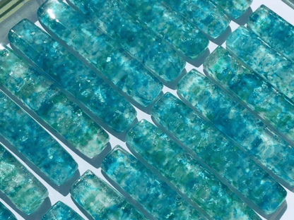 Caribbean Mist - Custom Glass Cabinet Pull - Ann Ivory Studios