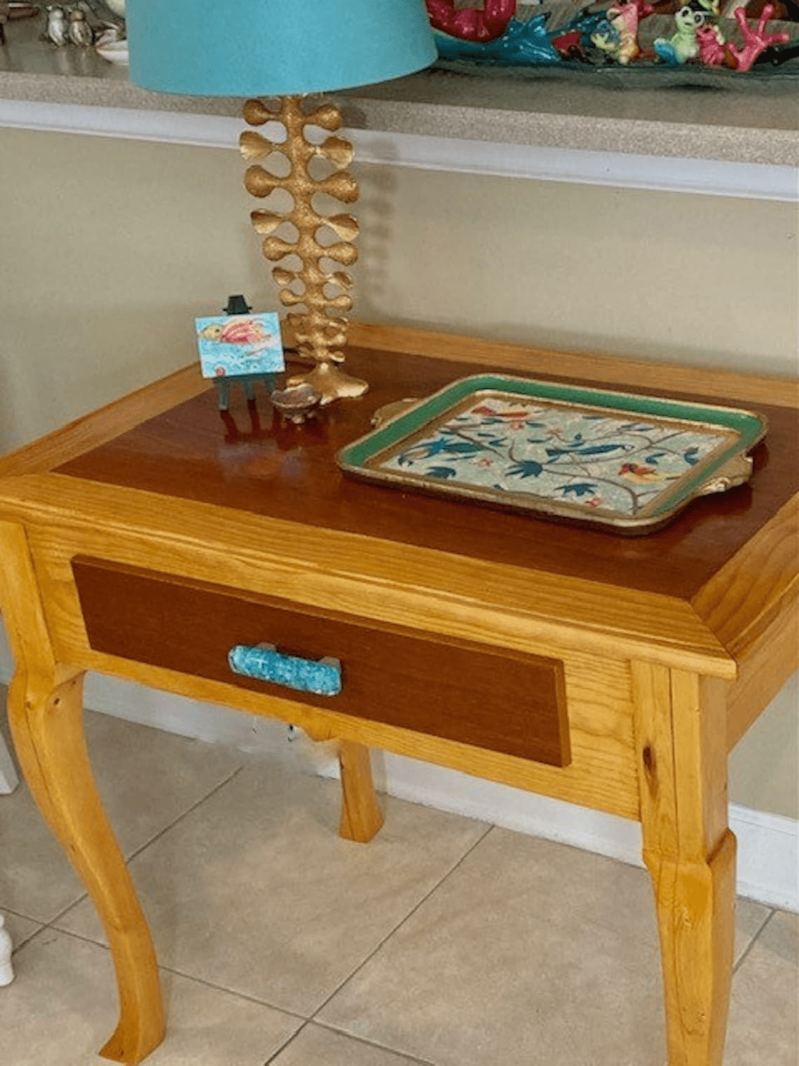 Caribbean Mist - Custom Glass Cabinet Pull - Ann Ivory Studios