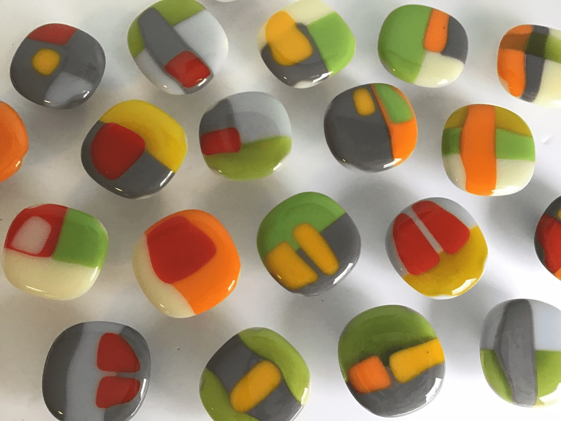 ColorForm ‘S’ - Custom Glass Cabinet Knob - Ann Ivory Studios