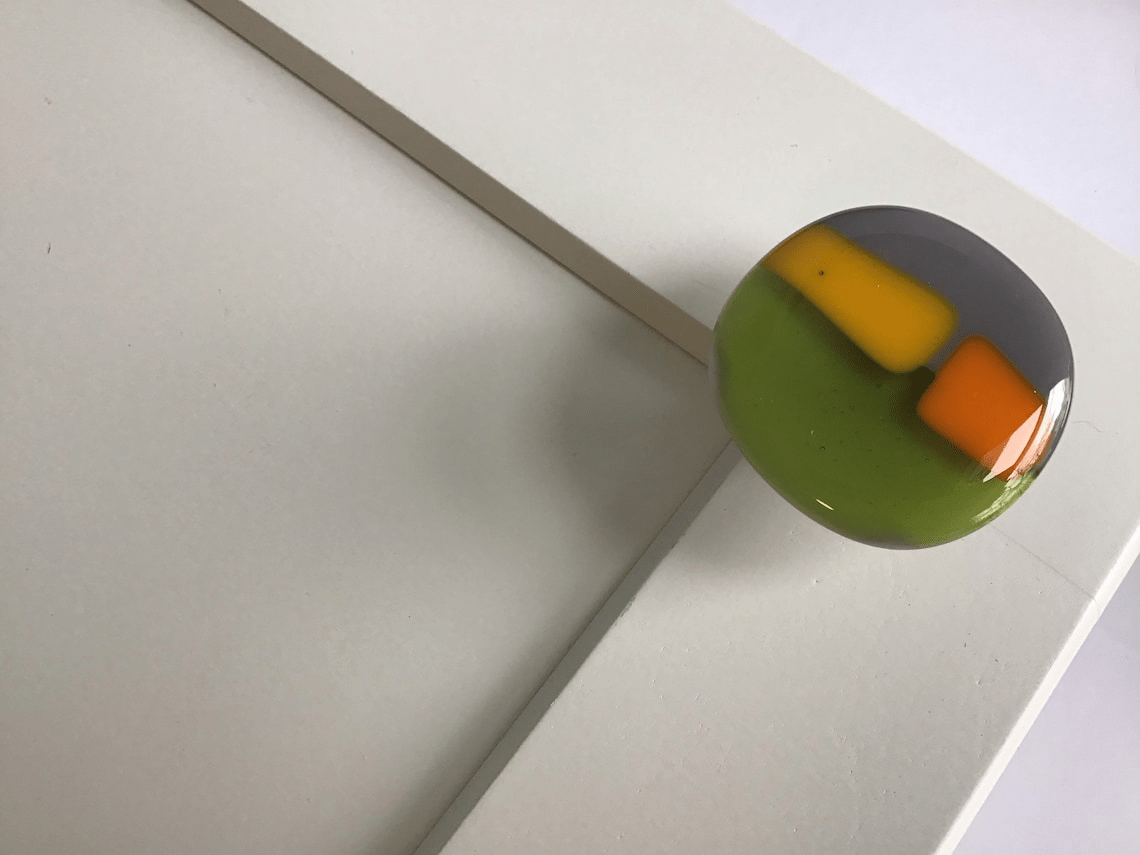 ColorForm ‘S’ - Custom Glass Cabinet Knob - Ann Ivory Studios