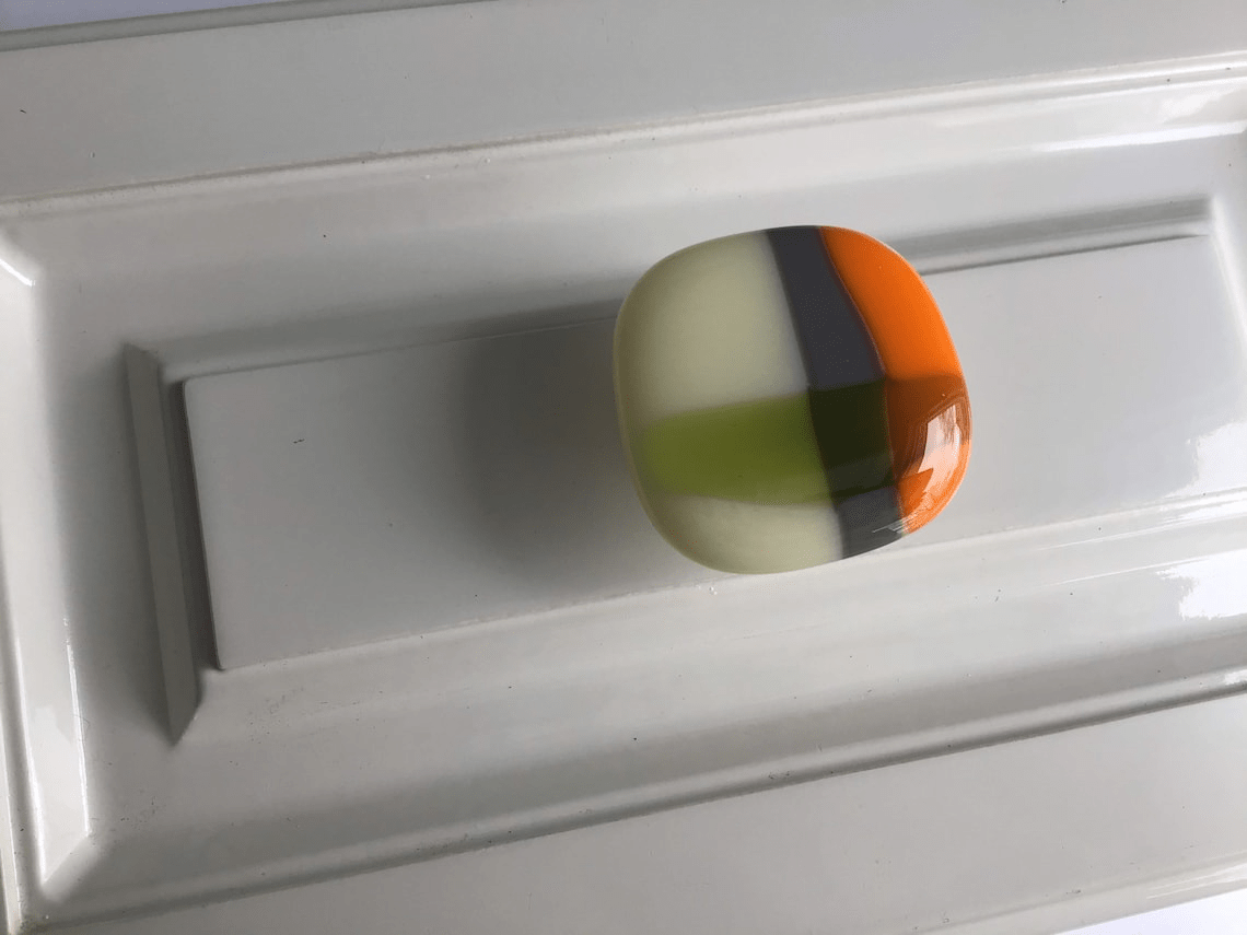 ColorForm ‘S’ - Custom Glass Cabinet Knob - Ann Ivory Studios