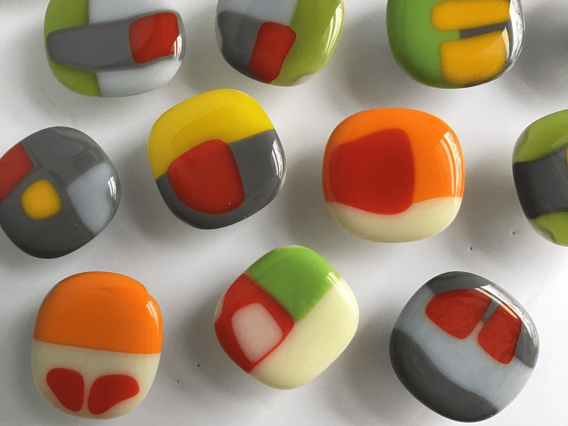 ColorForm ‘S’ - Custom Glass Cabinet Knob - Ann Ivory Studios