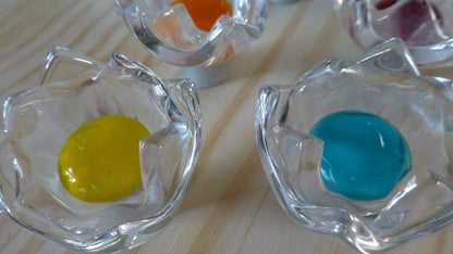 Colorful Tulip Knobs, made in USA, glass flower knob, springtime cabinet knob, cabinet pulls, made in Michigan glass flower knob, pink blue - Ann Ivory Studios