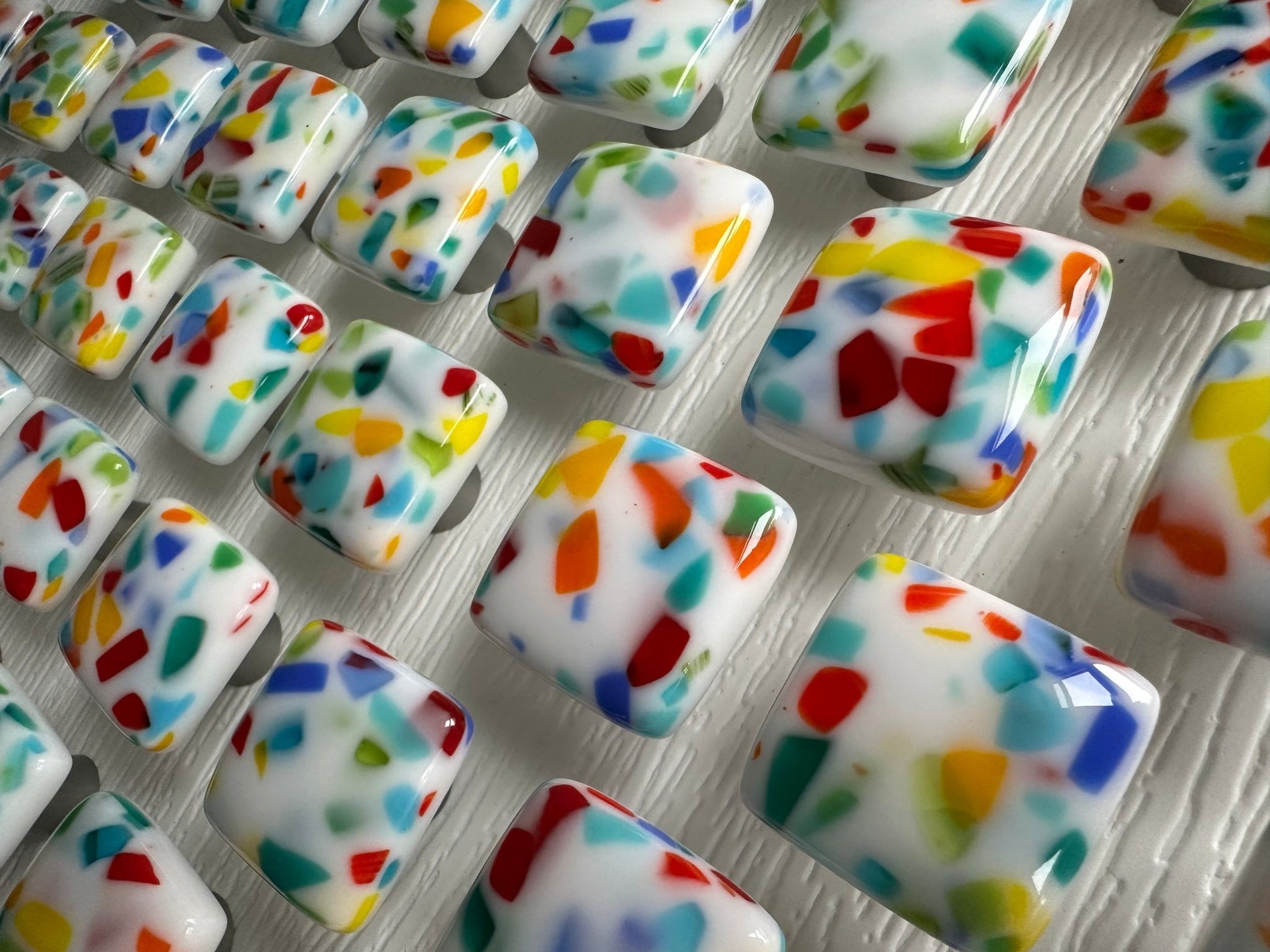 Confetti - Custom Glass Cabinet Knobs - Ann Ivory Studios