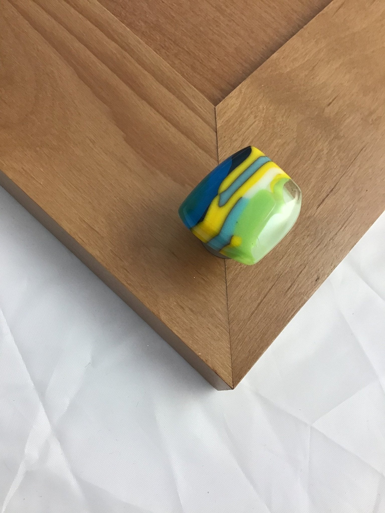Festival - Custom Glass Cabinet Knob and Pull - Ann Ivory Studios