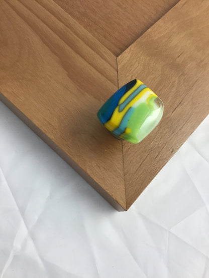 Festival - Custom Glass Cabinet Knob and Pull - Ann Ivory Studios