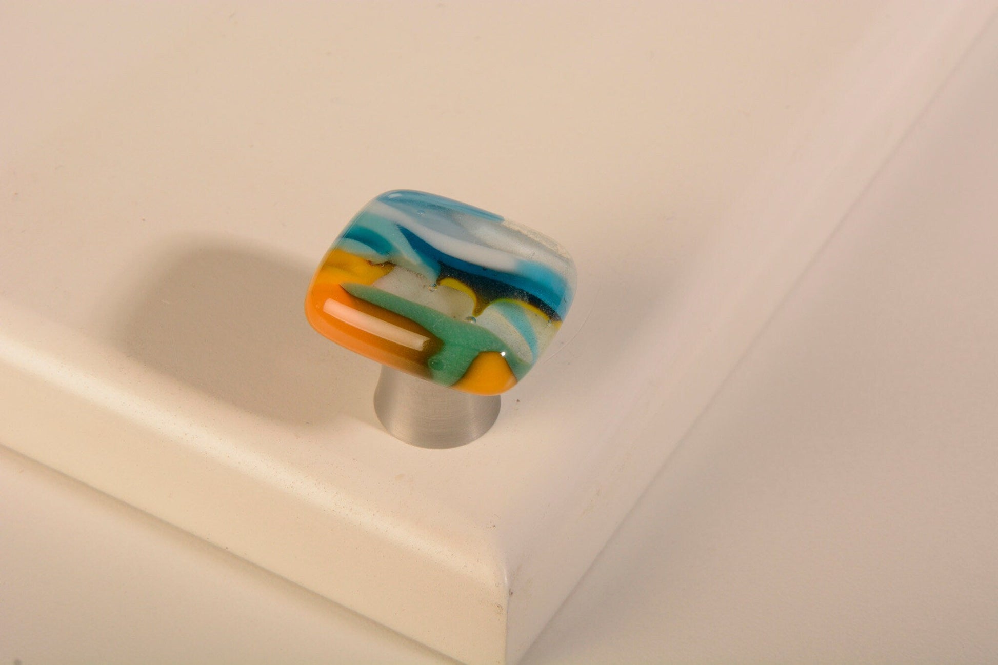 Festival - Custom Glass Cabinet Knob and Pull - Ann Ivory Studios