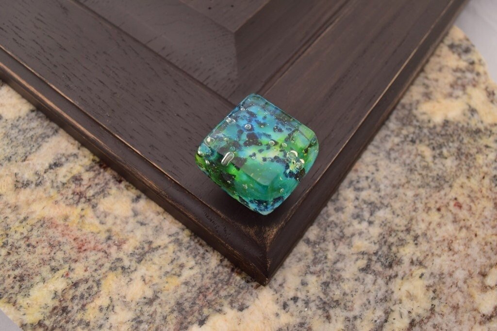 Forest Stream - Custom Glass Cabinet Knob - Ann Ivory Studios