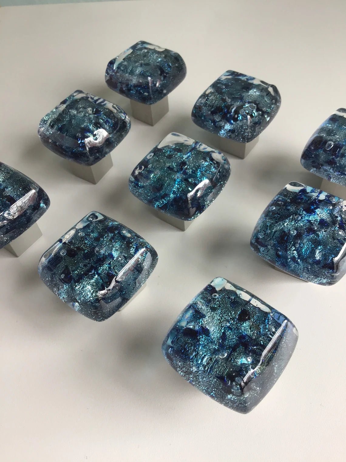 Glacier Bay - Custom Glass Cabinet Knob - Ann Ivory Studios