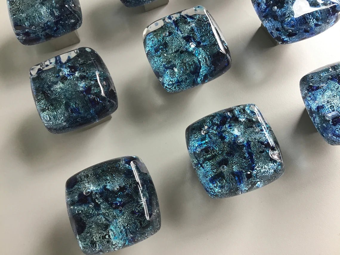 Glacier Bay - Custom Glass Cabinet Knob - Ann Ivory Studios