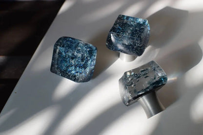 Glacier Bay - Custom Glass Cabinet Knob - Ann Ivory Studios
