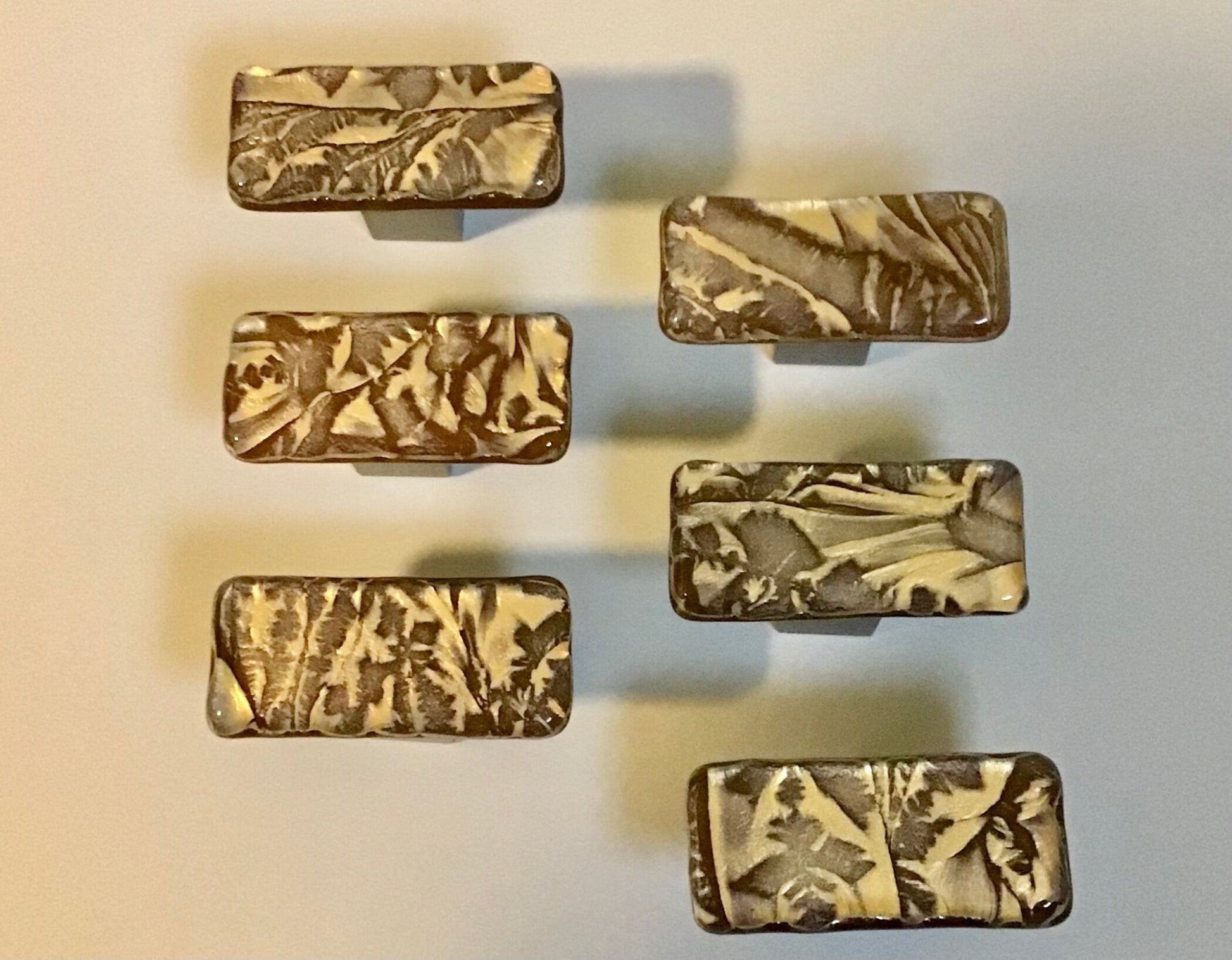 GoldFrost Collection - Custom Glass Cabinet Knob and Pull - Ann Ivory Studios