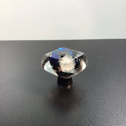 Black Ice - Peacock Blue - Custom Glass Cabinet Knob