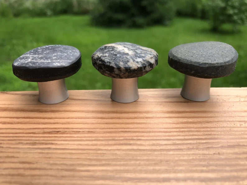 Rock Rounds - All Colors - Custom Cabinet Stone Knob