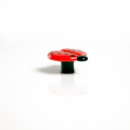 Red Ladybug - Whimsical - Custom Glass Cabinet Knob