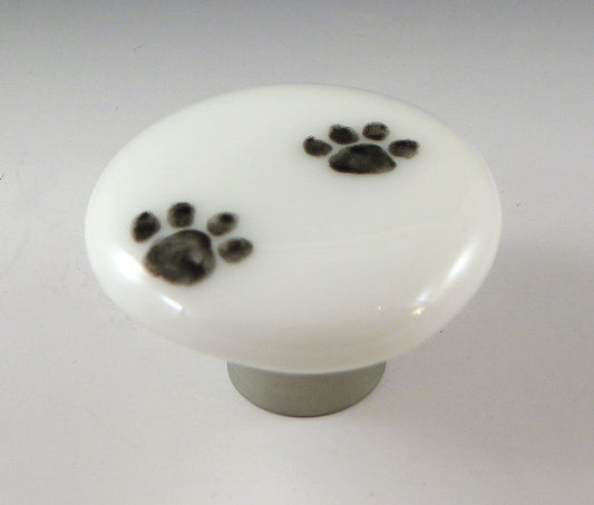 Paw Print - Custom Glass Cabinet Knob