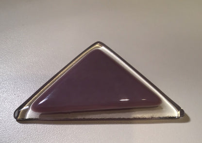 Triangle knob, Michigan made, sky blue, ocean green, mauve, glass cabinet knob, drawer pull, artisan crafted triangle knobs