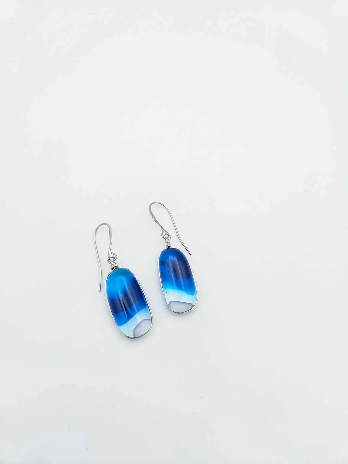 Ocean Inspired Earrings - Handmade Fused Glass Jewelry - Made in Michigan - Seascapes Collection