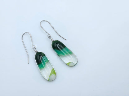 Fused Glass Earrings - Raingarden Collection - Handmade Jewelry Made in Michigan