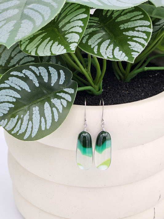 Fused Glass Earrings - Raingarden Collection - Handmade Jewelry Made in Michigan