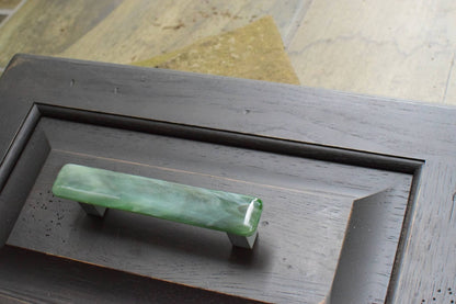 Irish Mist - Custom Glass Cabinet Knob and Pull - Ann Ivory Studios